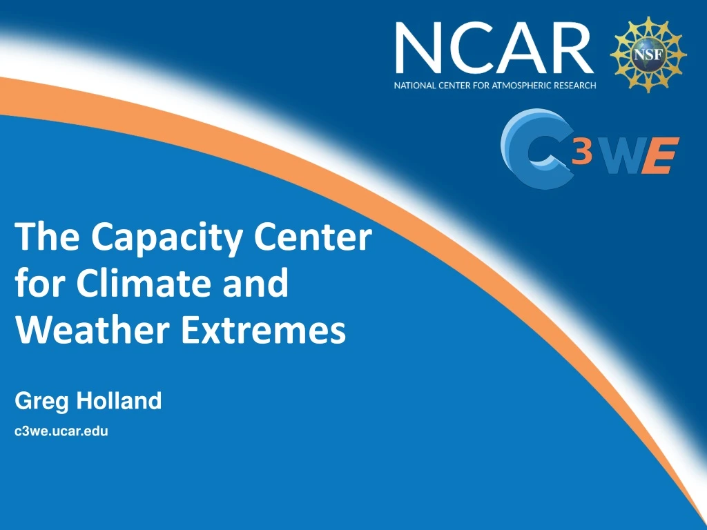 the capacity center for climate and weather extremes