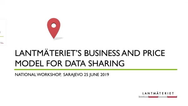 Lantmäteriet’s Business and price model for data sharing