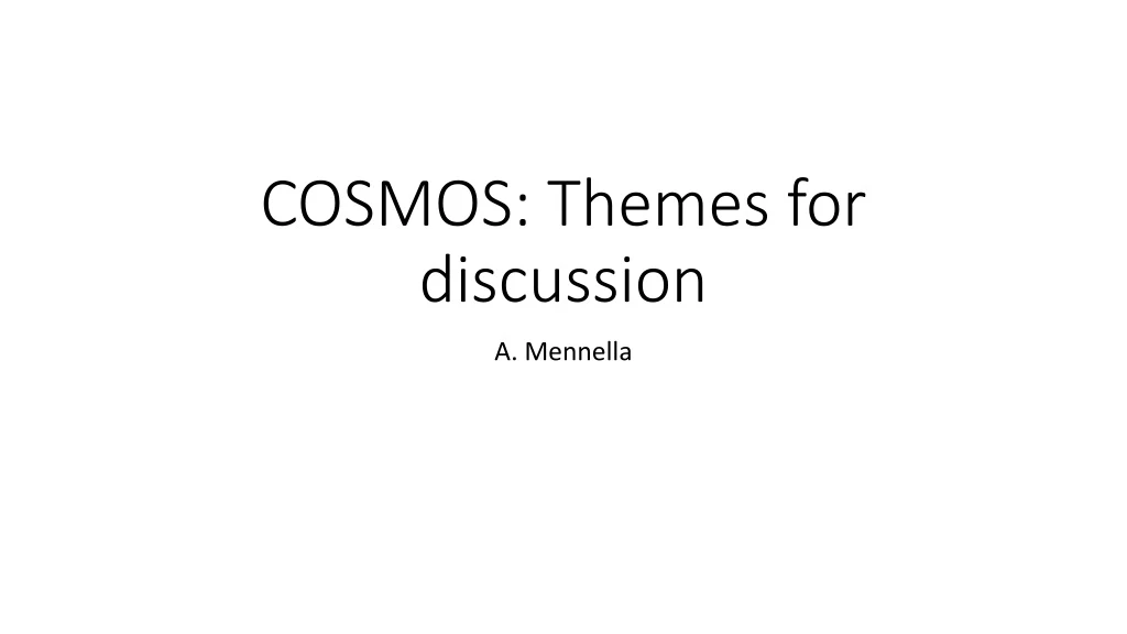 cosmos themes for discussion