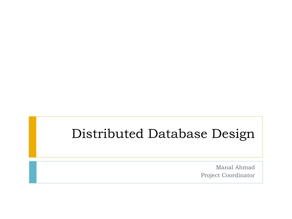 distributed database design