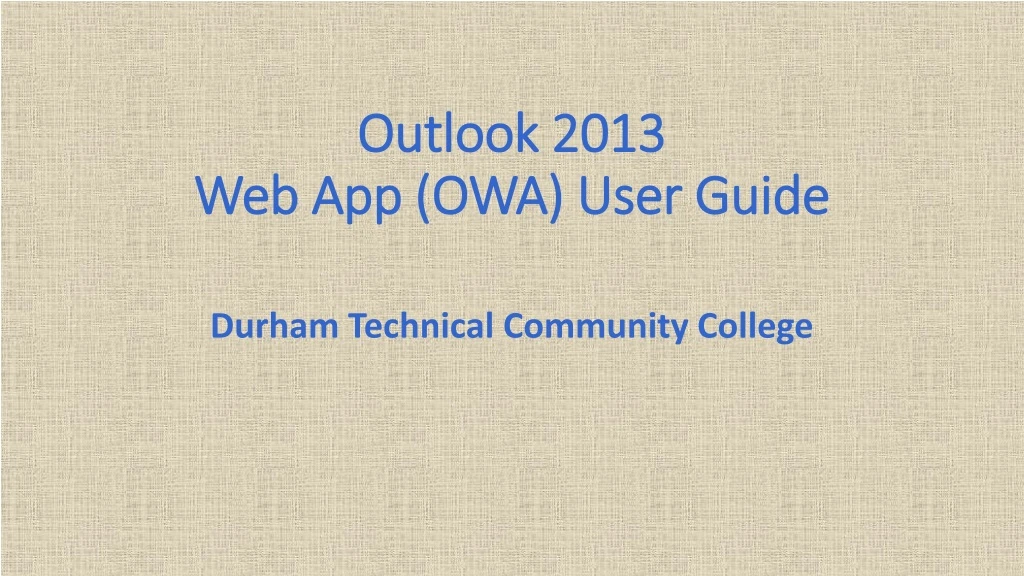 outlook 2013 web app owa user guide