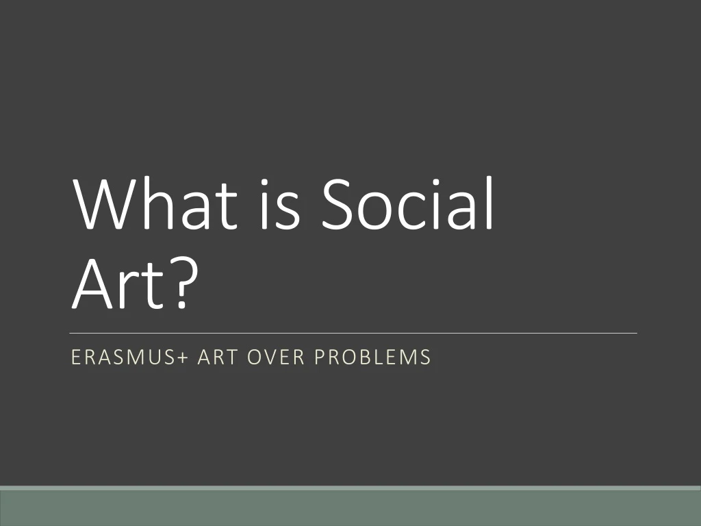 what is social art