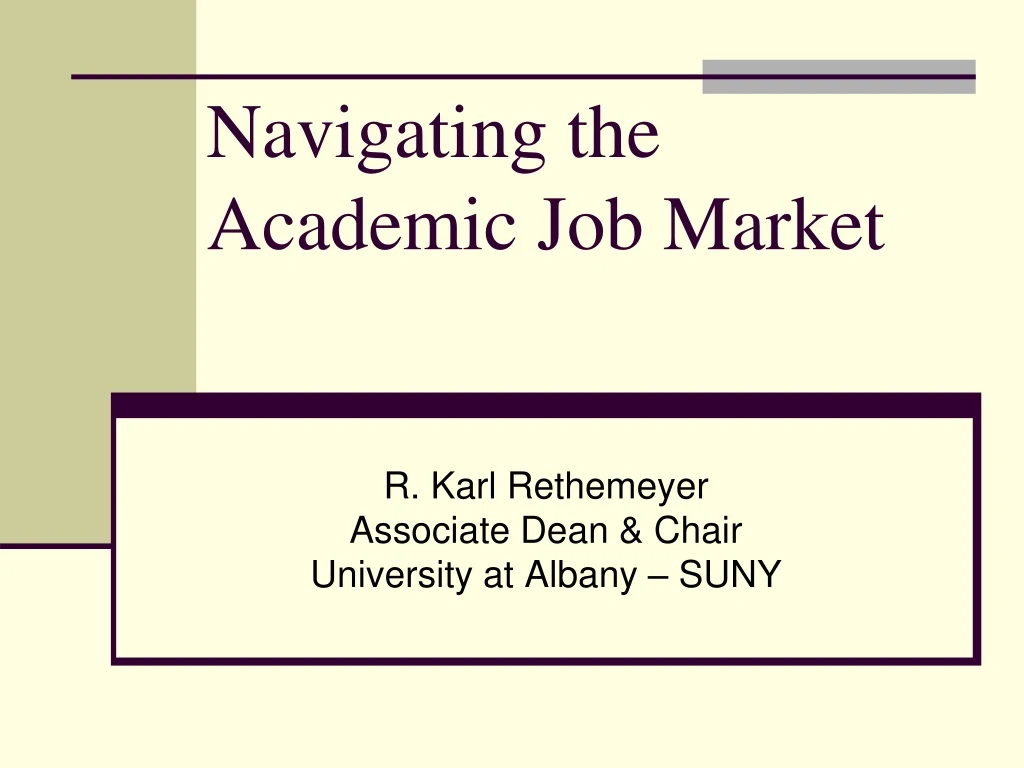 navigating the academic job market