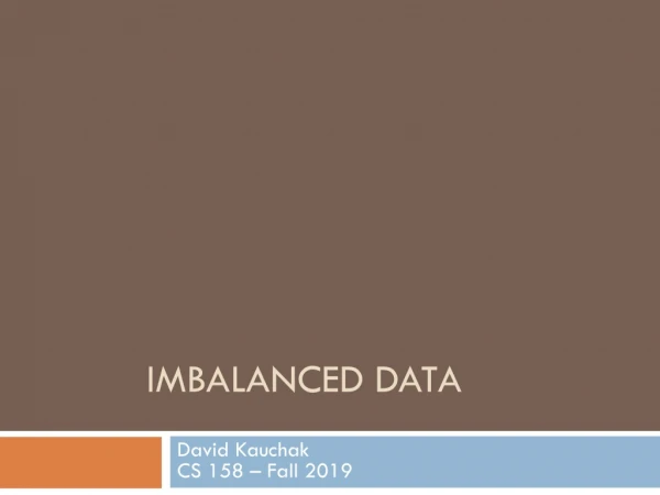 imbalanced data
