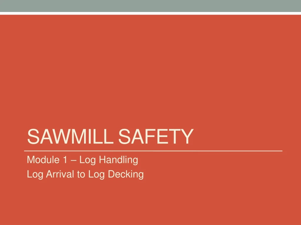 sawmill safety