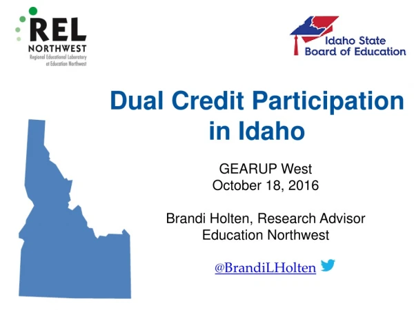 Dual Credit Participation in Idaho