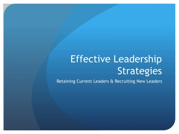 Effective Leadership Strategies