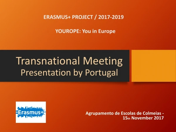 Transnational Meeting Presentation by Portugal