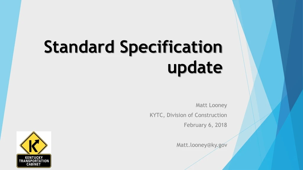 standard specification update