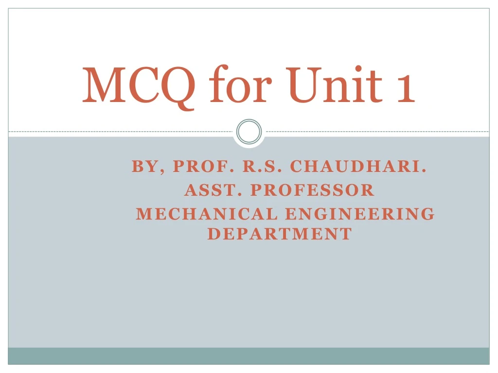 mcq for unit 1