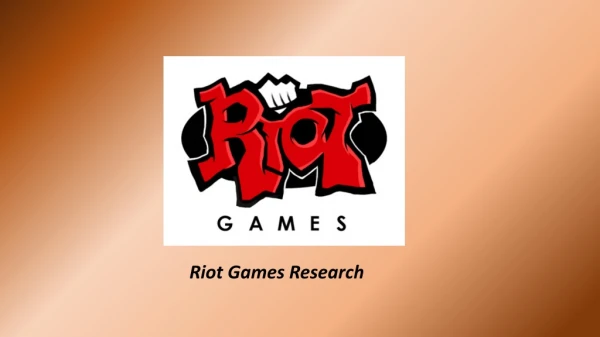Riot Games Research