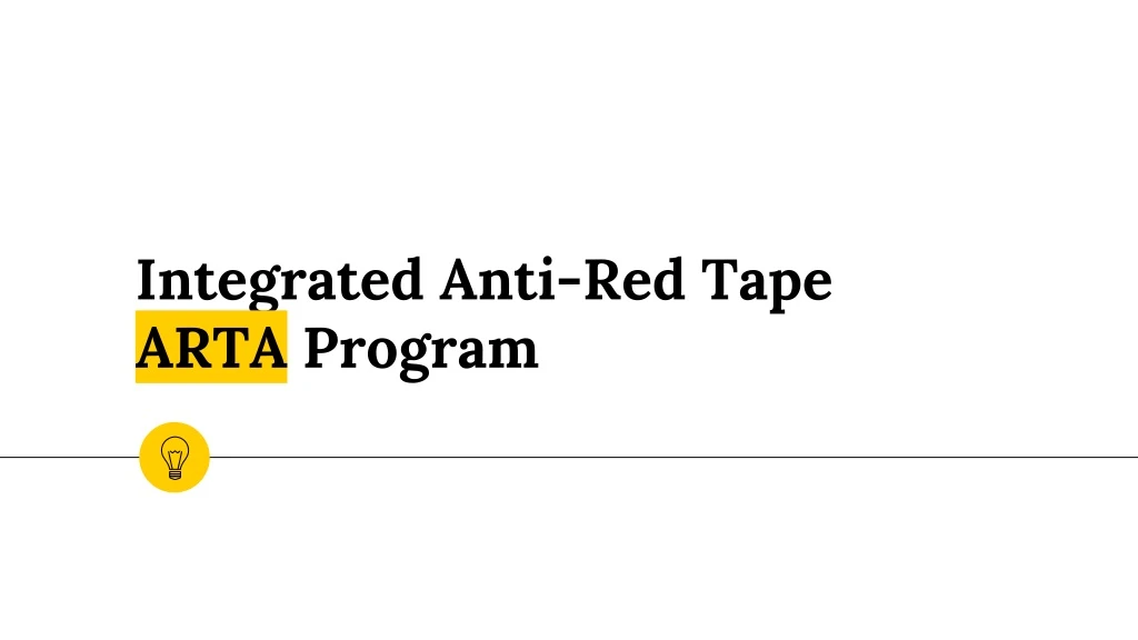 integrated anti red tape arta program