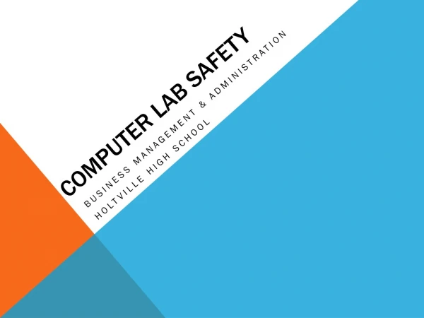 Computer Lab safety