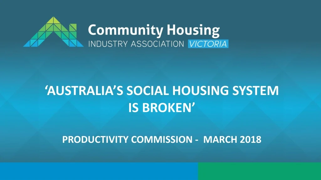 australia s social housing system is broken productivity commission march 2018