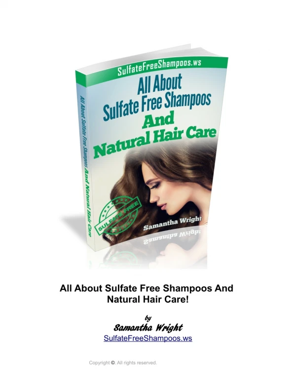 All About Sulfate Free Shampoos And Natural Hair Care