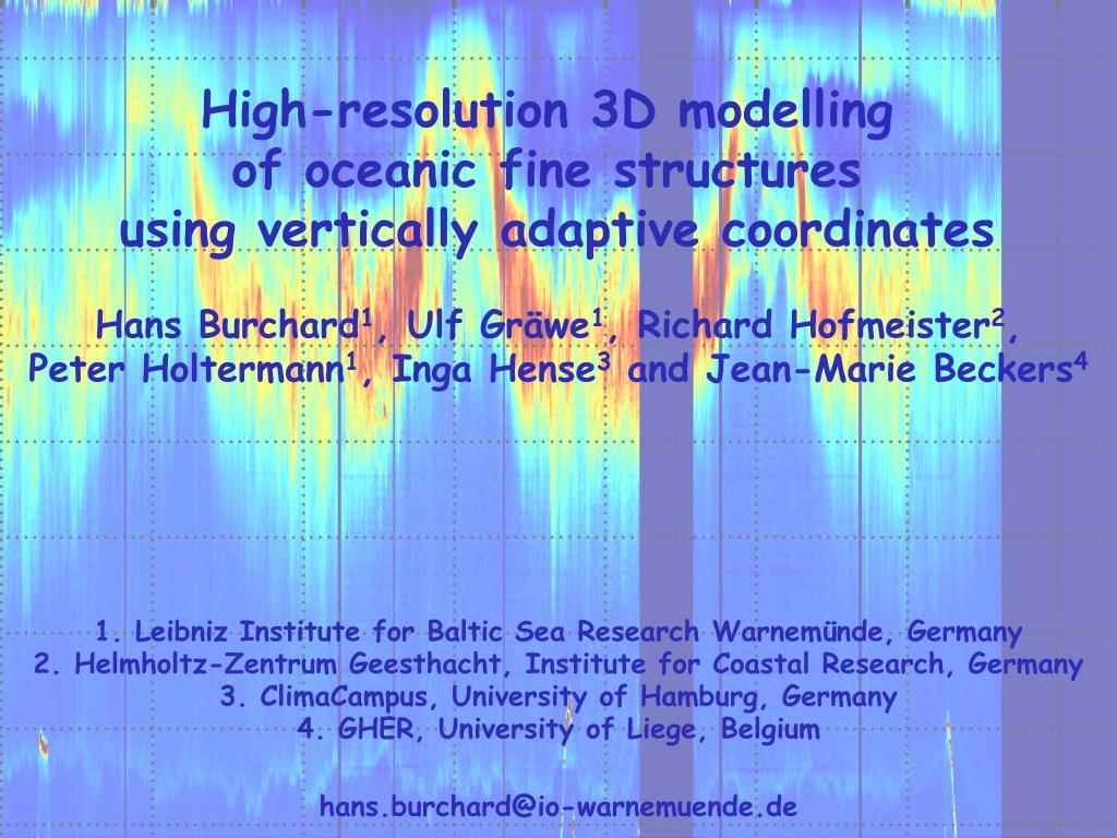 high resolution 3d modelling of oceanic fine