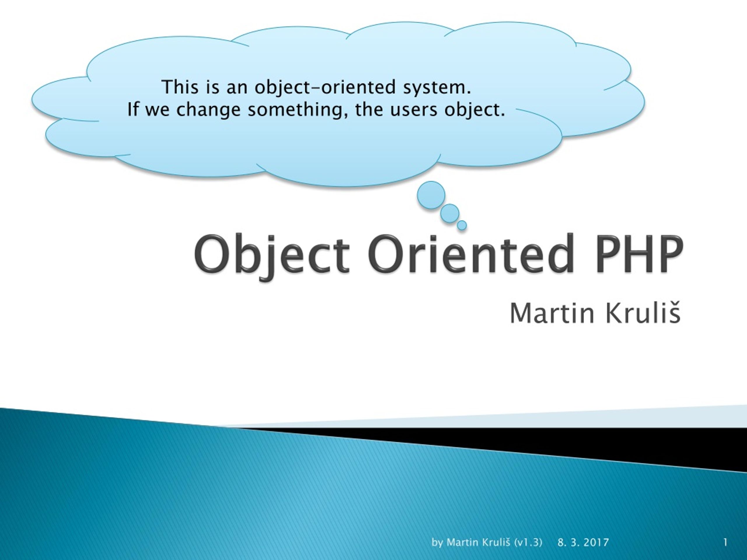 Object Oriented PHP - slide 1