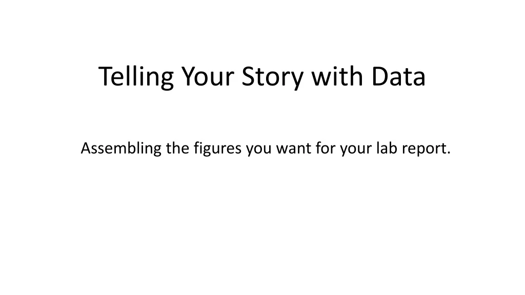 telling your story with data