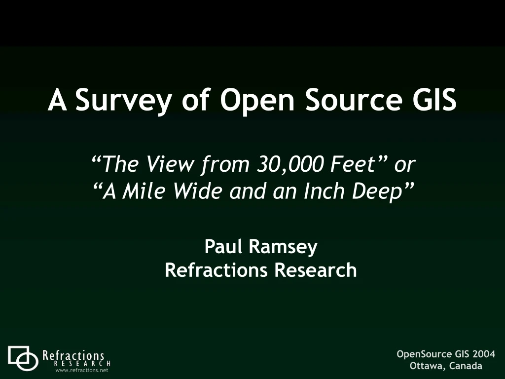 a survey of open source gis