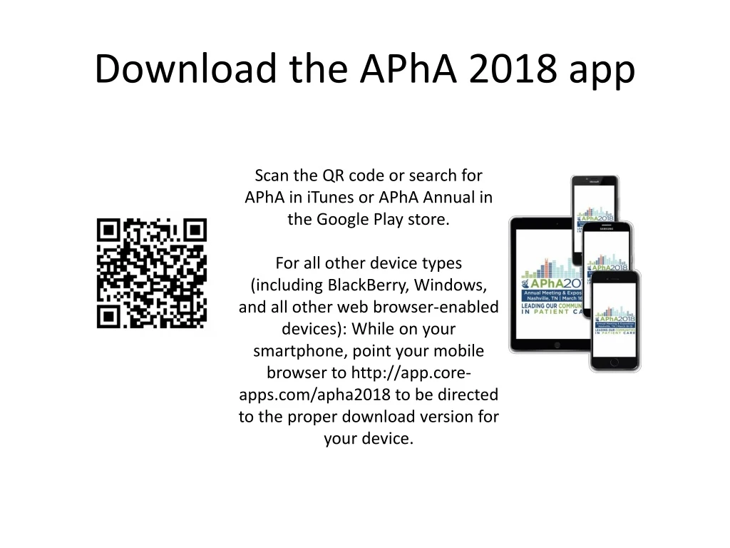 download the apha 2018 app