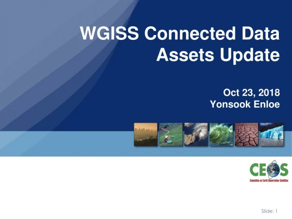 WGISS Connected Data Assets Update Oct 23, 2018 Yonsook Enloe