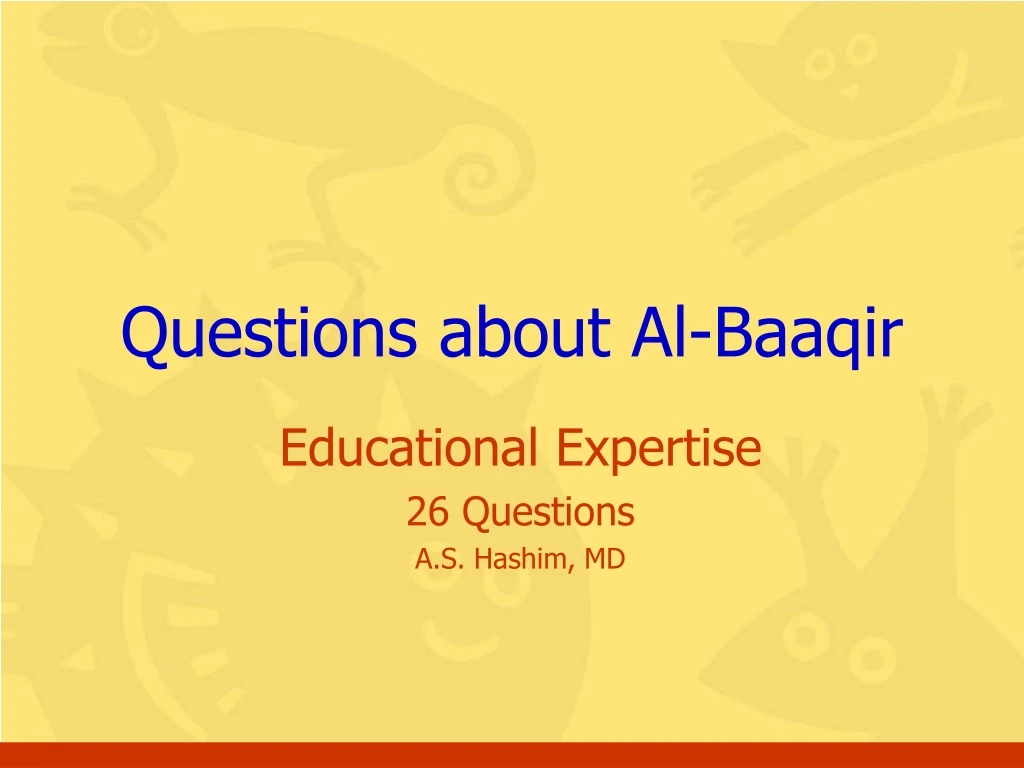 questions about al baaqir
