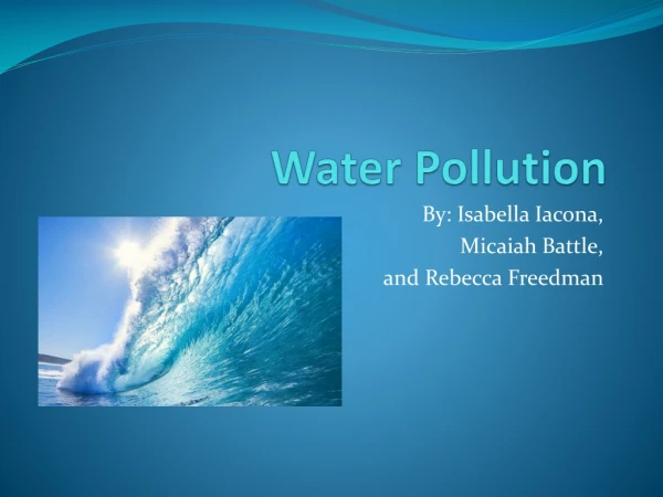 Water Pollution