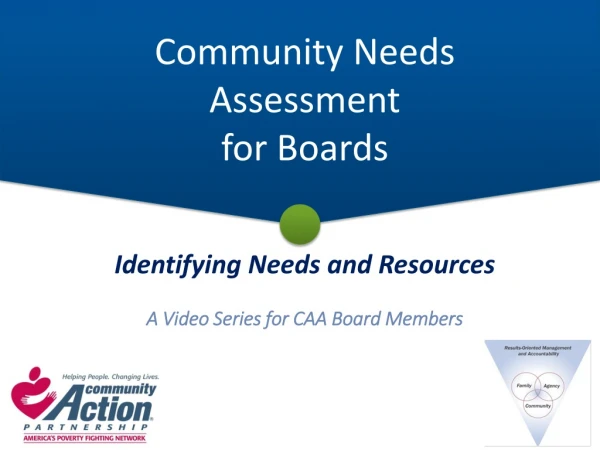 Community Needs Assessment for Boards
