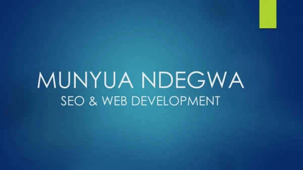 MUNYUA NDEGWA SEO &amp; WEB DEVELOPMENT