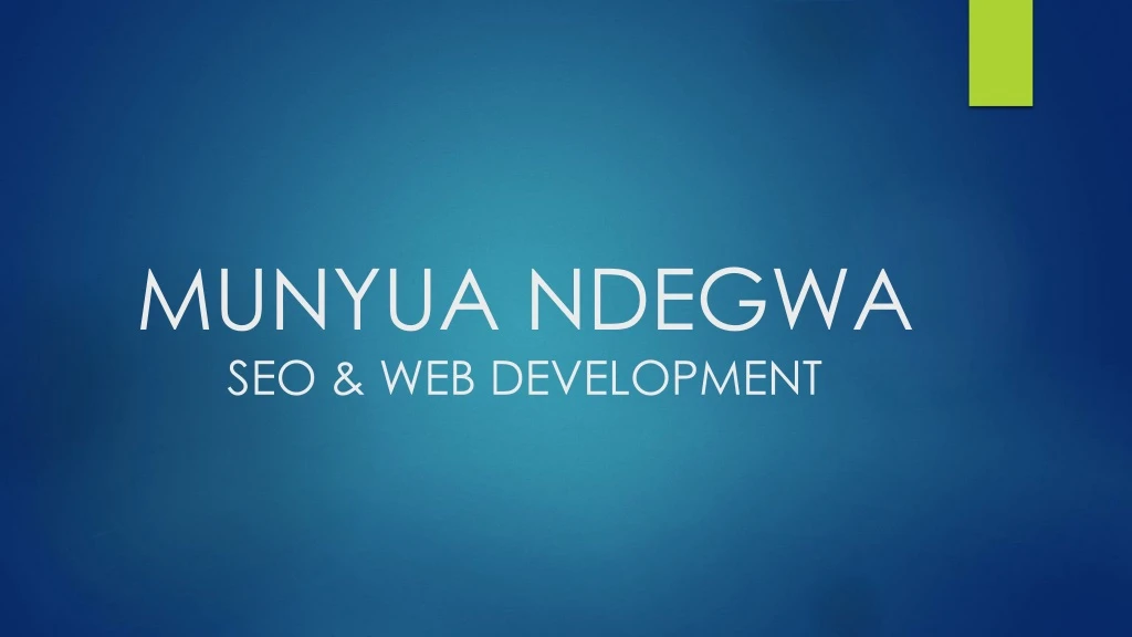 munyua ndegwa seo web development