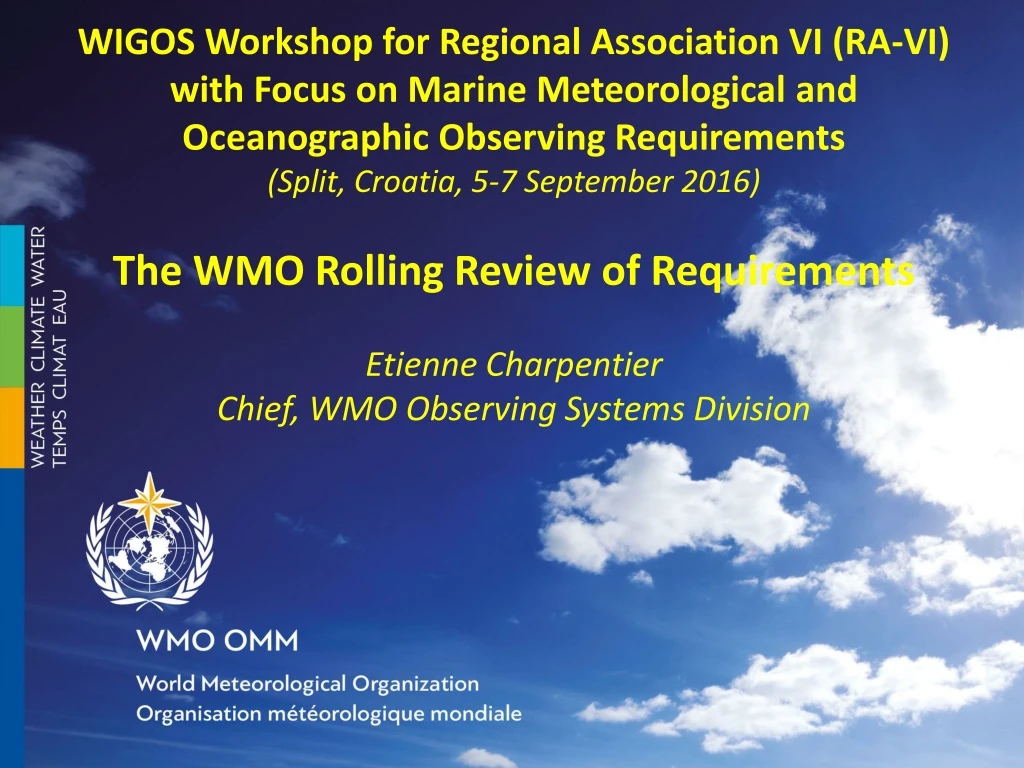 wigos workshop for regional association