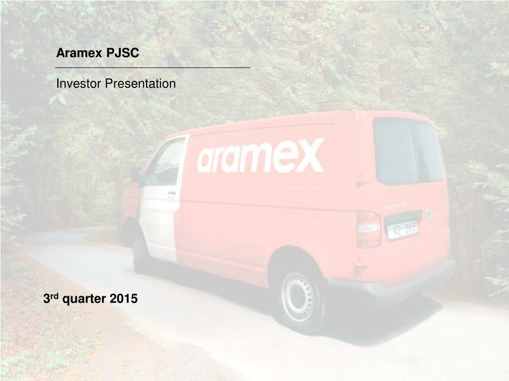 aramex pjsc investor presentation