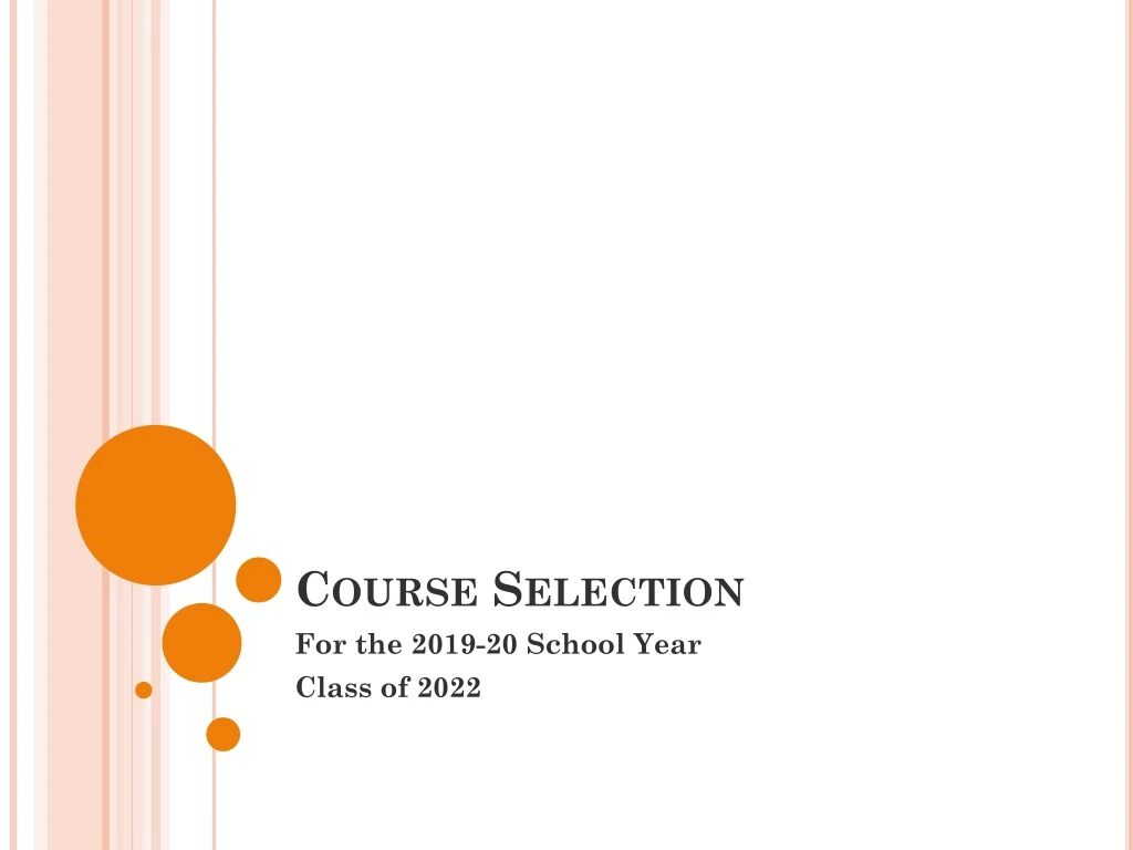 course selection