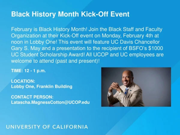 Black History Month Kick-Off Event