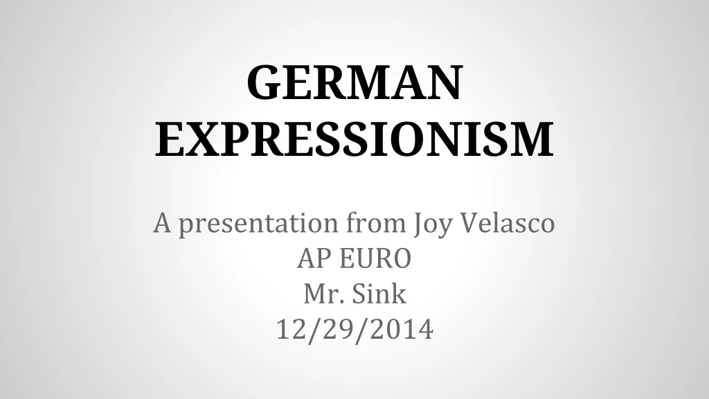 german expressionism