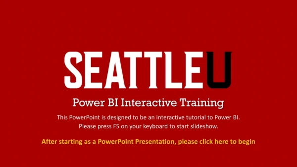 Power BI Interactive Training