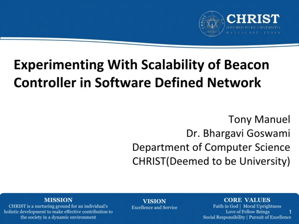 Experimenting With Scalability of Beacon Controller in Software Defined Network
