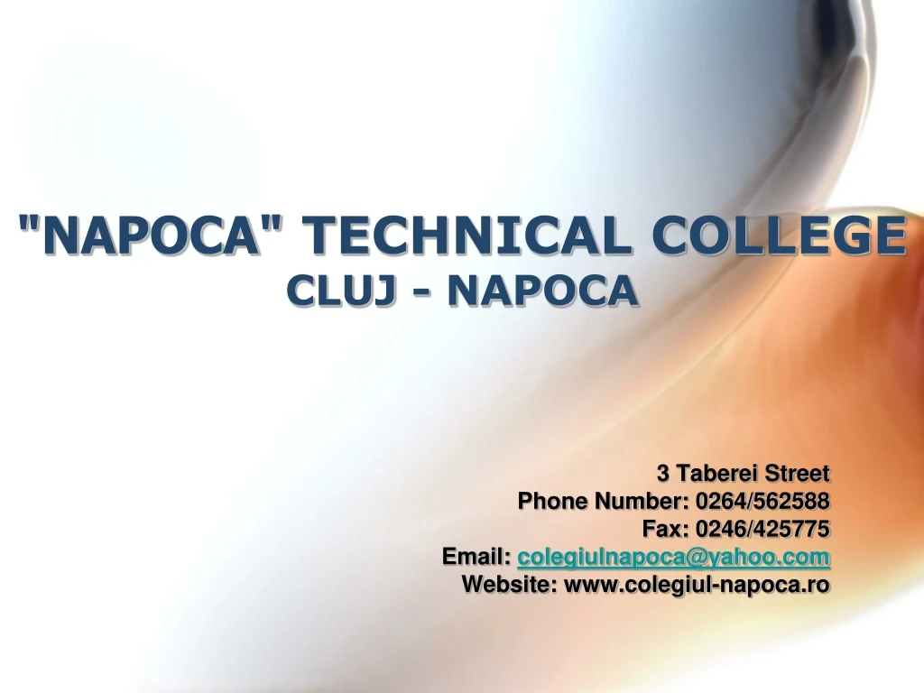 napoca technical college cluj napoca