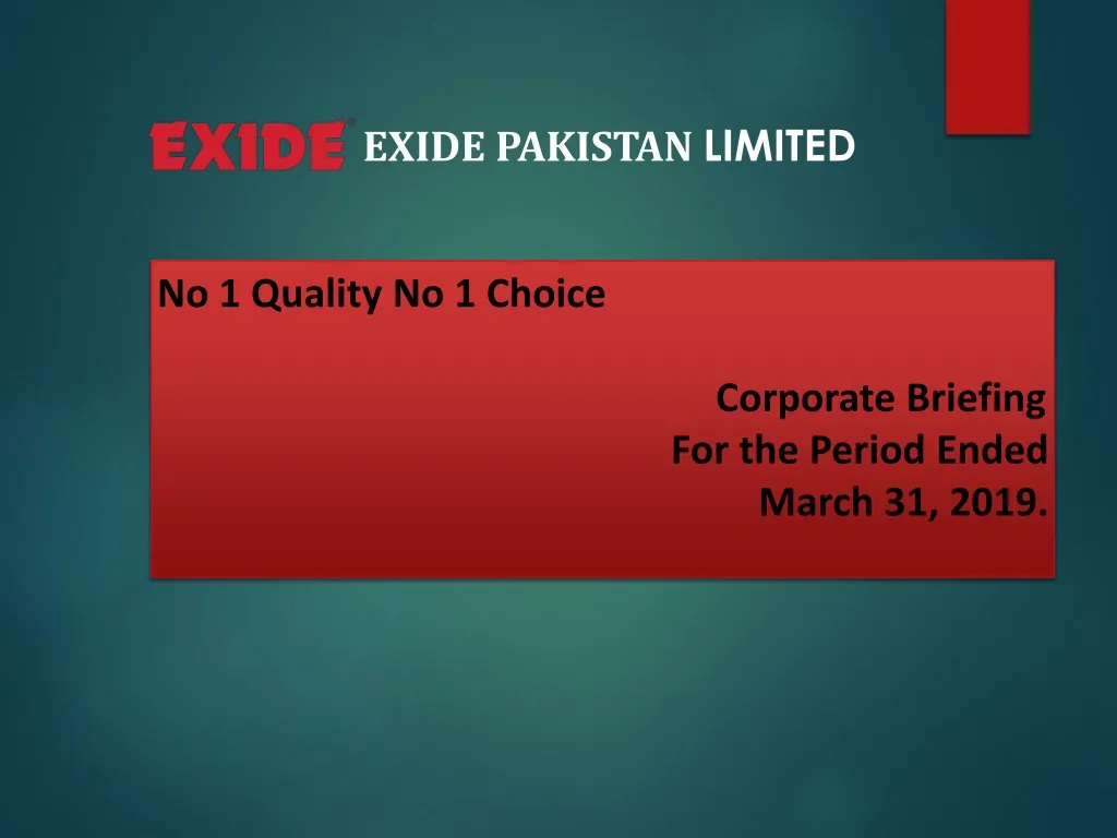 exide pakistan limited
