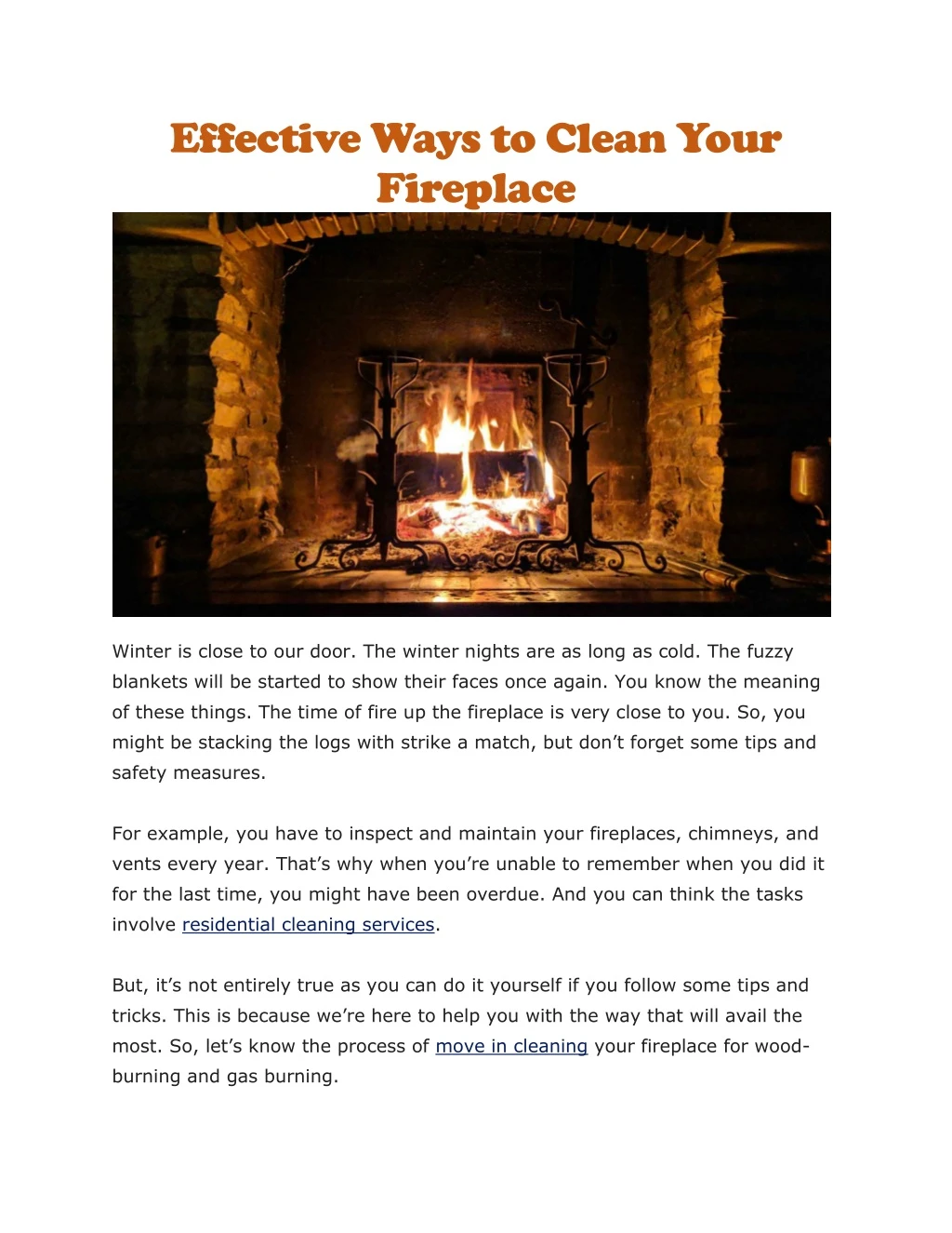 effective ways to clean your fireplace