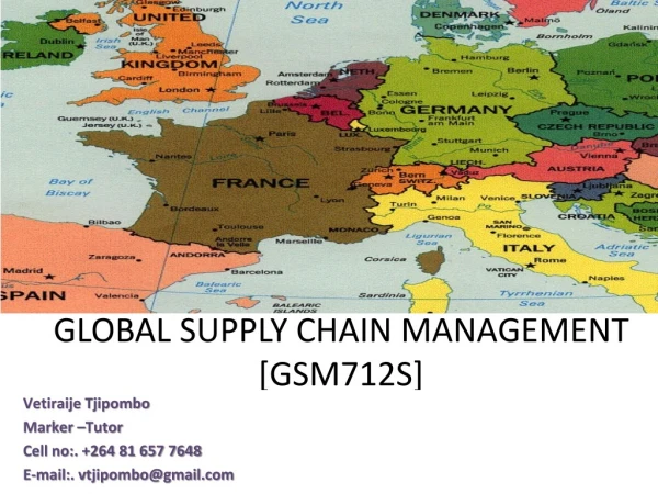 GLOBAL SUPPLY CHAIN MANAGEMENT [GSM712S ]