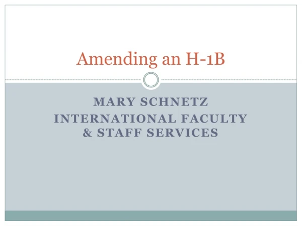 Amending an H-1B