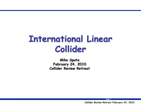 International Linear Collider