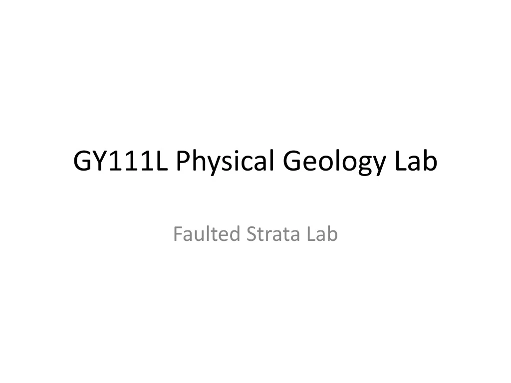 gy111l physical geology lab