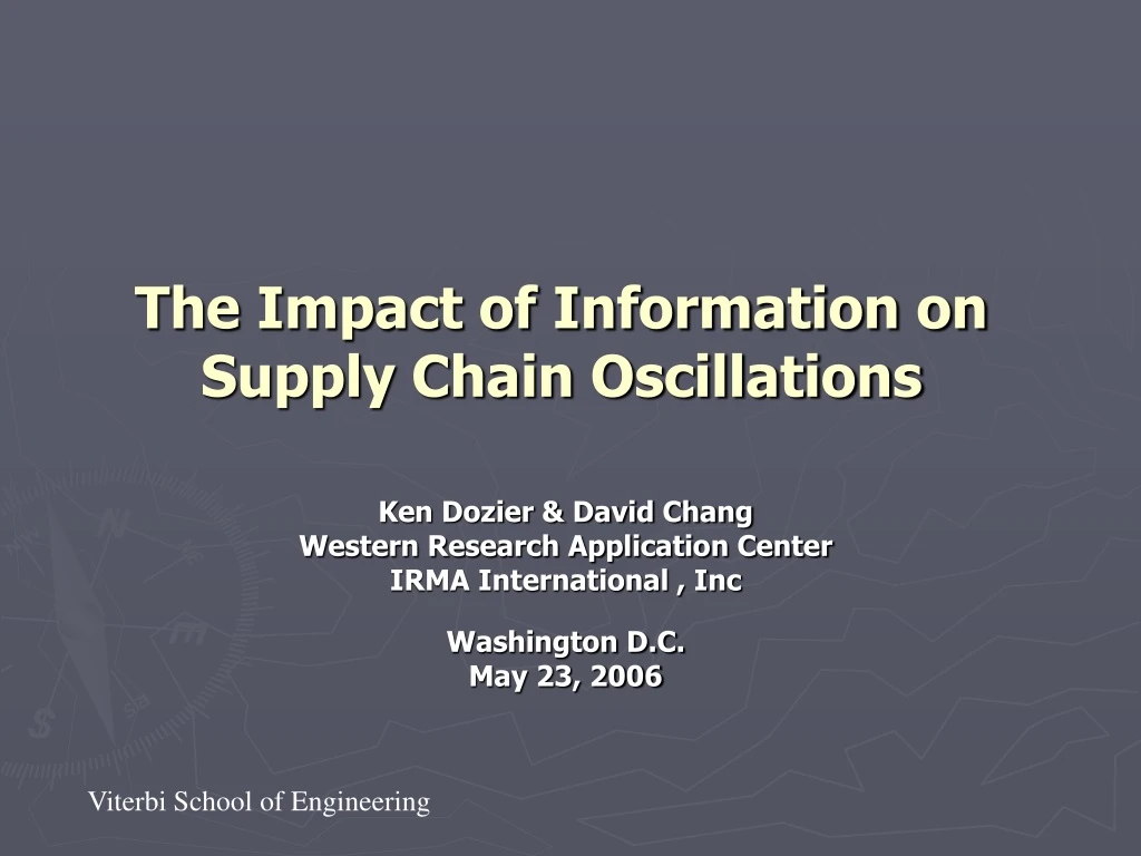 the impact of information on supply chain oscillations