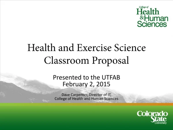 Health and Exercise Science Classroom Proposal