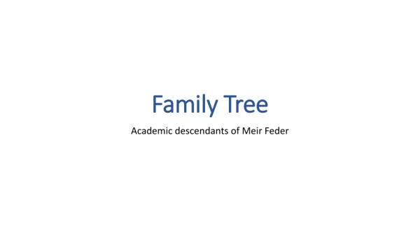 Family Tree