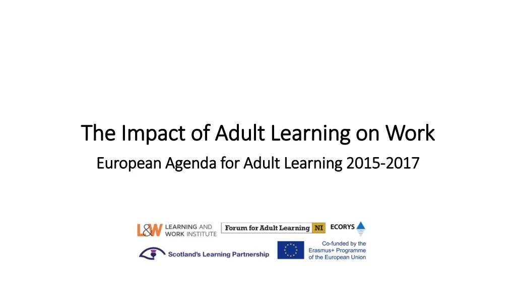 the impact of adult learning on work