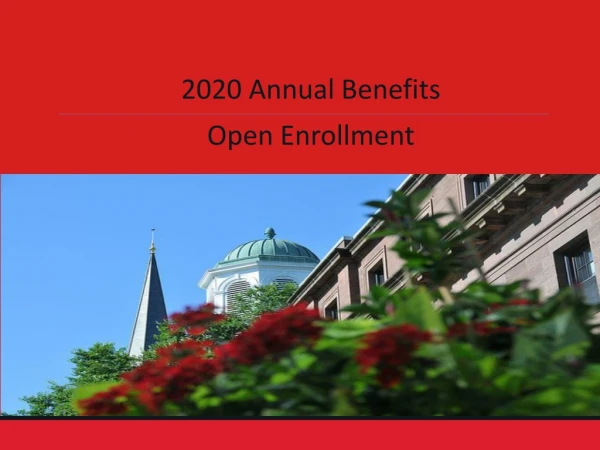 2020 Annual Benefits Open Enrollment