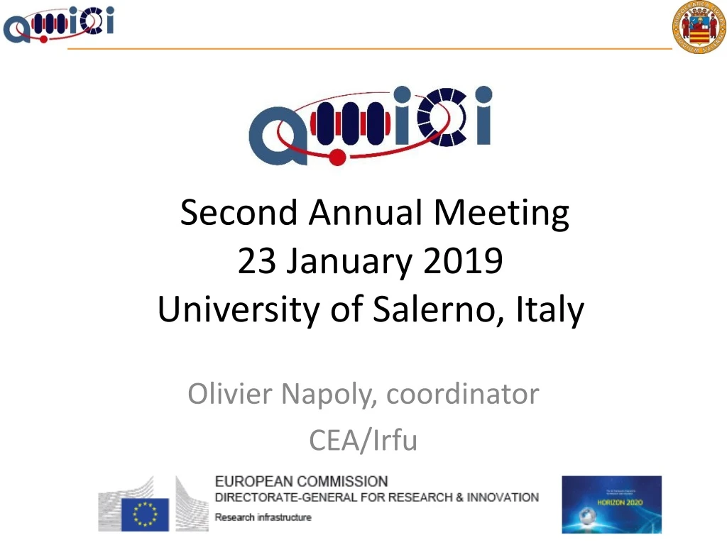 second annual meeting 23 january 2019 university of salerno italy